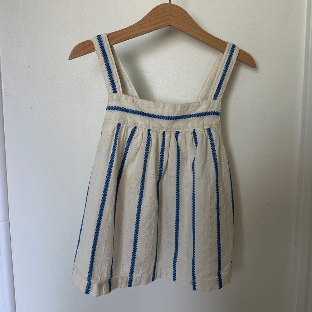 Boden Blue and White Sleeveless Sundress